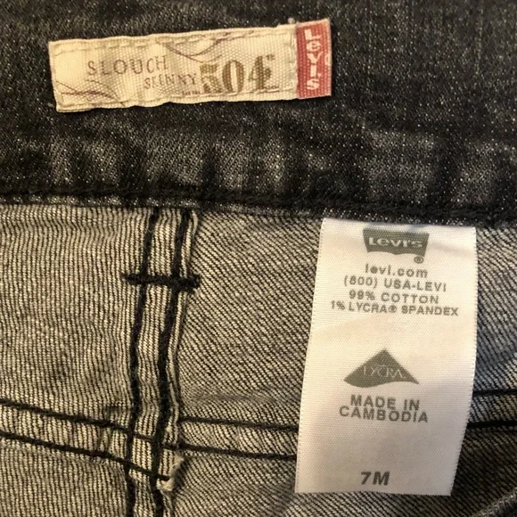 Lightly distressed black gray wash low rise jeans western punk cowgirl rodeo - Picture 4 of 5